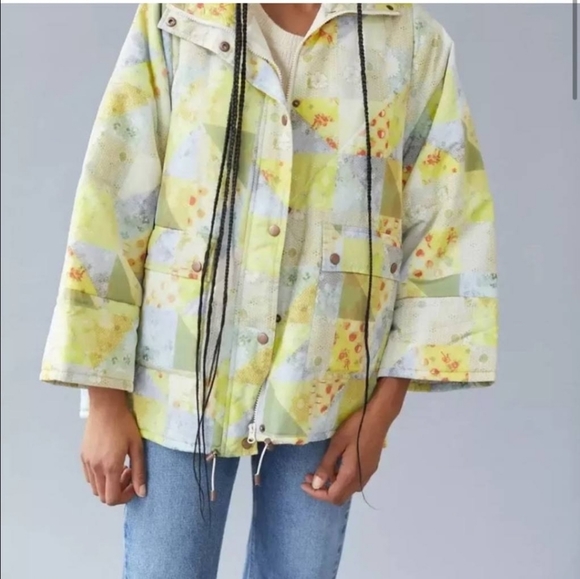 Urban Outfitters Kit Printed Nylon Puffer Jacket size S - Picture 5 of 8